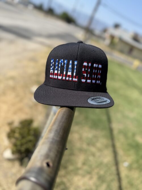 Black Hat Patriotic Stitch